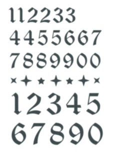 Tattooed Now! - Old Number Set Large