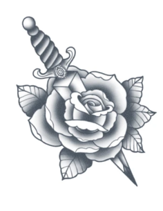 tattooed-now-rose-and-dagger 2