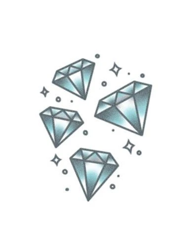 Tattooed Now! - Blue Lucky Diamonds