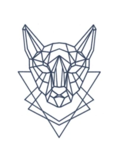 Tattooed Now! Geometric Cat Head