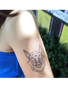 Tattooed Now! Geometric Cat Head 2