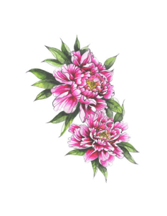 Tattooed Now! Peonies Colour Tattoo (Small)