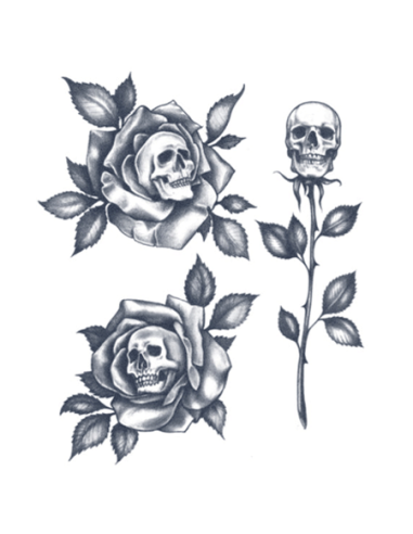 Tattooed Now! Skulls & Roses Set