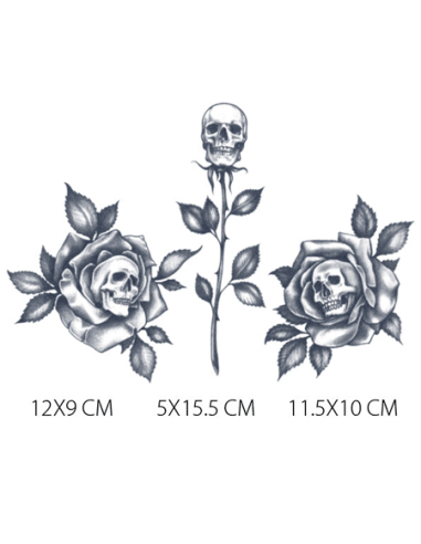 Tattooed Now! Skulls & Roses Set
