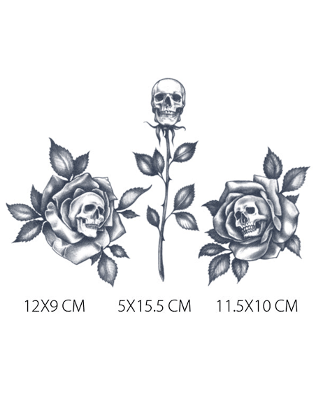 Tattooed Now! Skulls & Roses Set