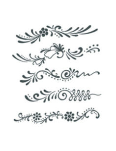 Tattooed Now! Flower Ornaments Finger Set