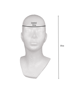 Styrofoam Head with Neck 52cm